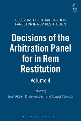 bokomslag Decisions of the Arbitration Panel for In Rem Restitution, Volume 4