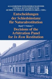 bokomslag Decisions of the Arbitration Panel for In Rem Restitution, Volume 7