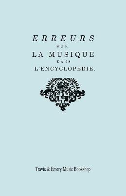 bokomslag Erreurs sur la musique dans l'Encyclopdie [de J.J. Rousseau]