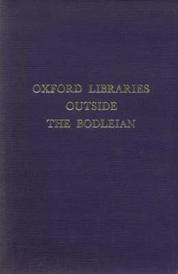 bokomslag Select Index of Manuscript Collections in Oxford Libraries Outside the Bodleian