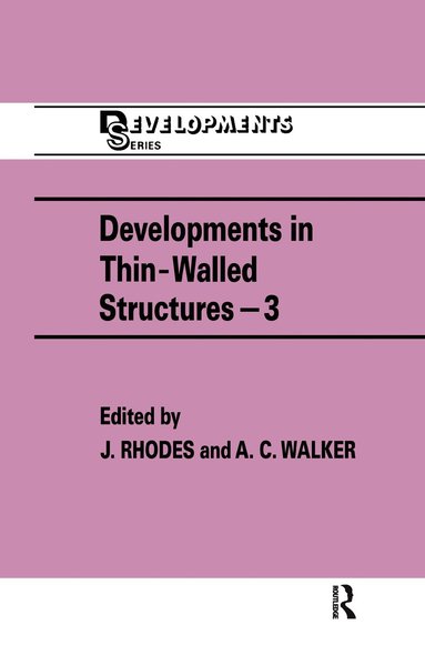 bokomslag Developments in Thin-Walled Structures - 3