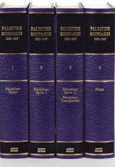 Palestine Boundaries 1833-1947 4 Volume Set Including Boxed Maps