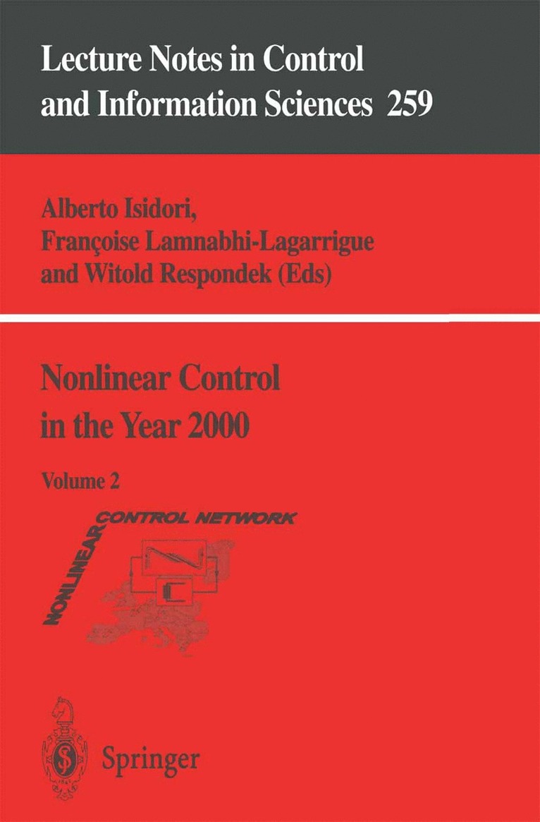 Alberto Isidori, Francoise Lamnabhi-Lagarrigue, Witold Respondek - Nonlinear Control in the Year 2000, Häftad