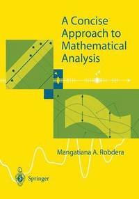 bokomslag A Concise Approach to Mathematical Analysis