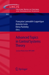 bokomslag Advanced Topics in Control Systems Theory