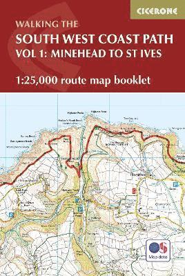 bokomslag South West Coast Path Map Booklet - Vol 1: Minehead to St Ives