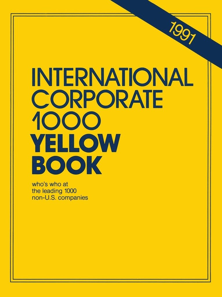 International Corporate 1000 Yellow Book 1