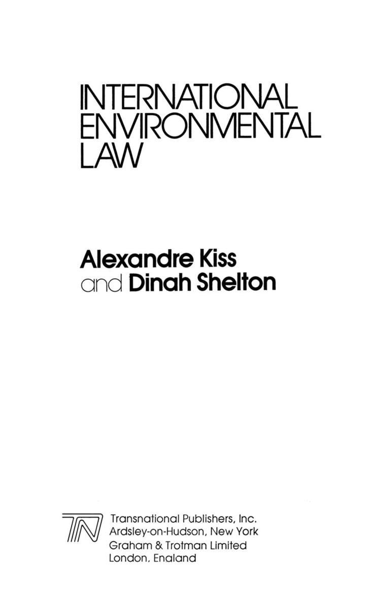 International Environmental Law 1