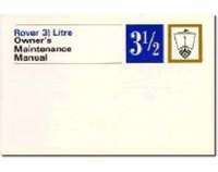 bokomslag Rover 3.5 Litre Owners Maintenance Manual P5