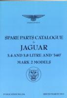 bokomslag Jaguar Mk 2 (3.4, 3.8  & 340) Spare Parts Catalogue (1959-1969)