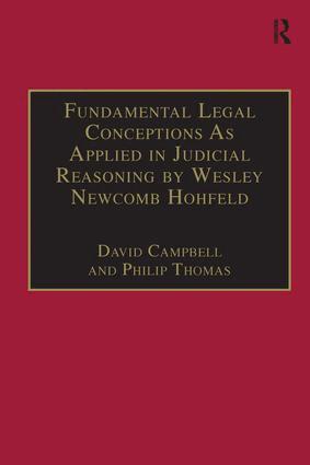 David Campbell, Philip Thomas - Fundamental Legal Conceptions As Applied in Judicial Reasoning by Wesley Newcomb Hohfeld, Inbunden