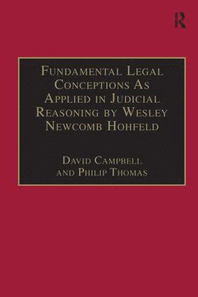 bokomslag Fundamental Legal Conceptions As Applied in Judicial Reasoning by Wesley Newcomb Hohfeld