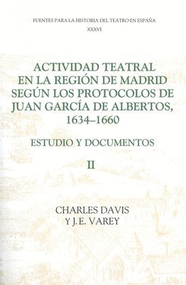 Actividad teatral en la región de Madrid según los protocolos de Juan García de Albertos, 1634-1660: II