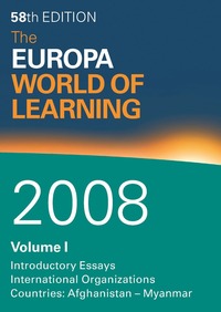 bokomslag Europa World of Learning 2008 Volume 1