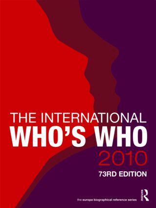 Europa Publications - International Who's Who 2010, Inbunden