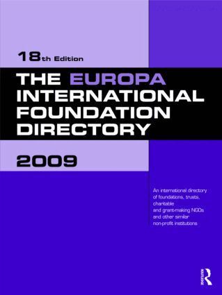 Europa Publications, Europa - Europa International Foundation Directory 2009, Inbunden