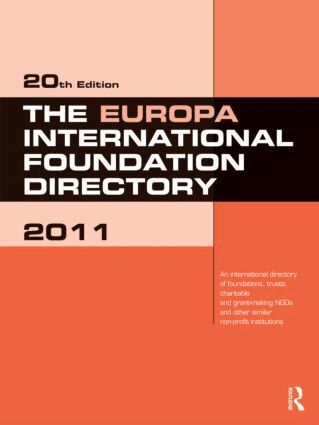 Europa Publications - Europa International Foundation Directory 2011, Inbunden