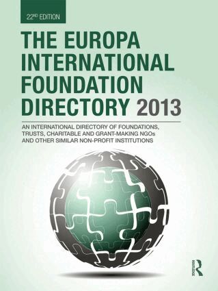 Europa Publications - Europa International Foundation Directory 2013, Inbunden