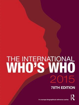 Europa Publications - International Who's Who 2015, Inbunden