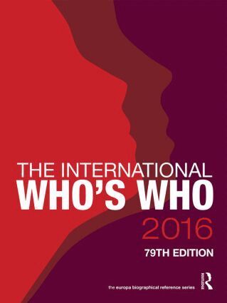 Europa Publications - International Who's Who 2016, Inbunden