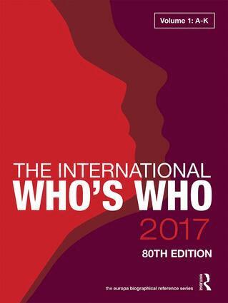 Europa Publications - International Who's Who 2017, Inbunden