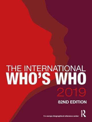 Europa Publications - International Who's Who 2019, Inbunden