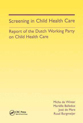 Micha De Winter - Screening in Child Health Care, Häftad