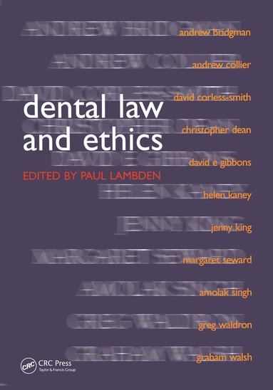 bokomslag Dental Law and Ethics