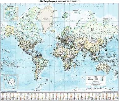 bokomslag Daily Telegraph Wall Map of the World