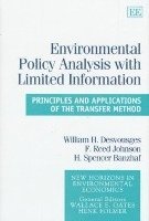 bokomslag Environmental Policy Analysis With Limited Information