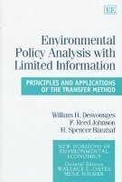 Environmental Policy Analysis With Limited Information 1