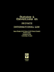 bokomslag Statutes & Conventions on Private International Law