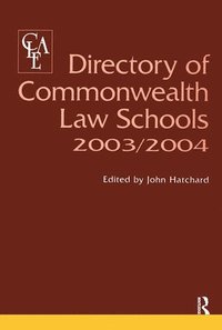 bokomslag Directory of Commonwealth Law Schools 2003-2004
