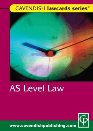 Routledge-Cavendish - Cavendish: AS Level Lawcard, Häftad