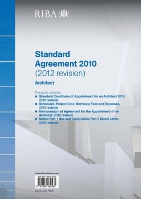 bokomslag RIBA Standard Agreement 2010 (2012 Revision): Architect