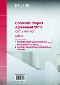 bokomslag RIBA Domestic Project Agreement 2010 (2012 Revision): Architect