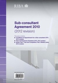 bokomslag RIBA Sub-consultant Agreement 2010 (2012 Revision)
