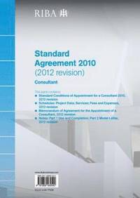 bokomslag RIBA Standard Agreement 2010 (2012 Revision): Consultant