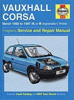 bokomslag Vauxhall Corsa Petrol (Mar 93 - 97) Haynes Repair Manual