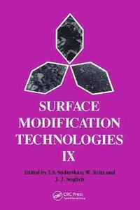 bokomslag Surface Modification Technologies IX