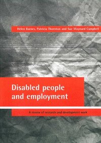 bokomslag Disabled people and employment