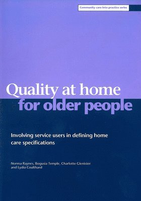 bokomslag Quality at home for older people