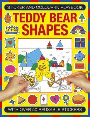 Sticker and Color-in Playbook: Teddy Bear Shapes 1
