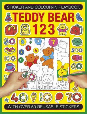 Sticker and Colour-in Playbook: Teddy Bear 123