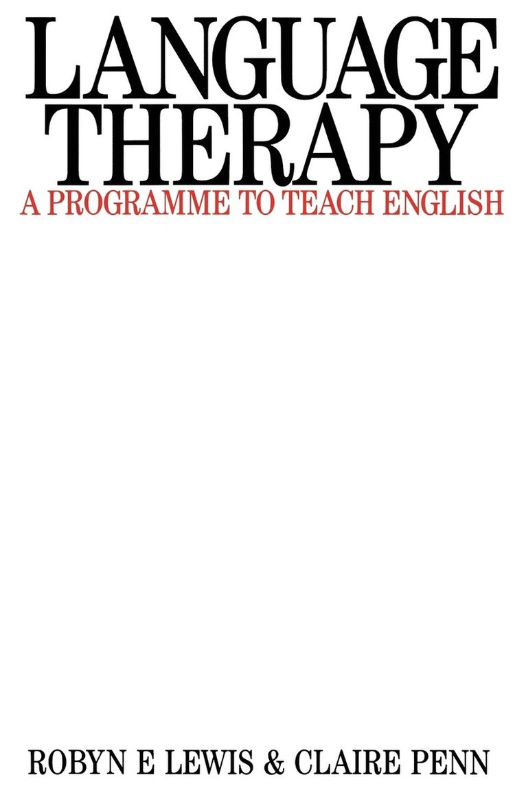 Robyn Lewis, Clare Penn, Lewis, Penn - Language Therapy, Häftad