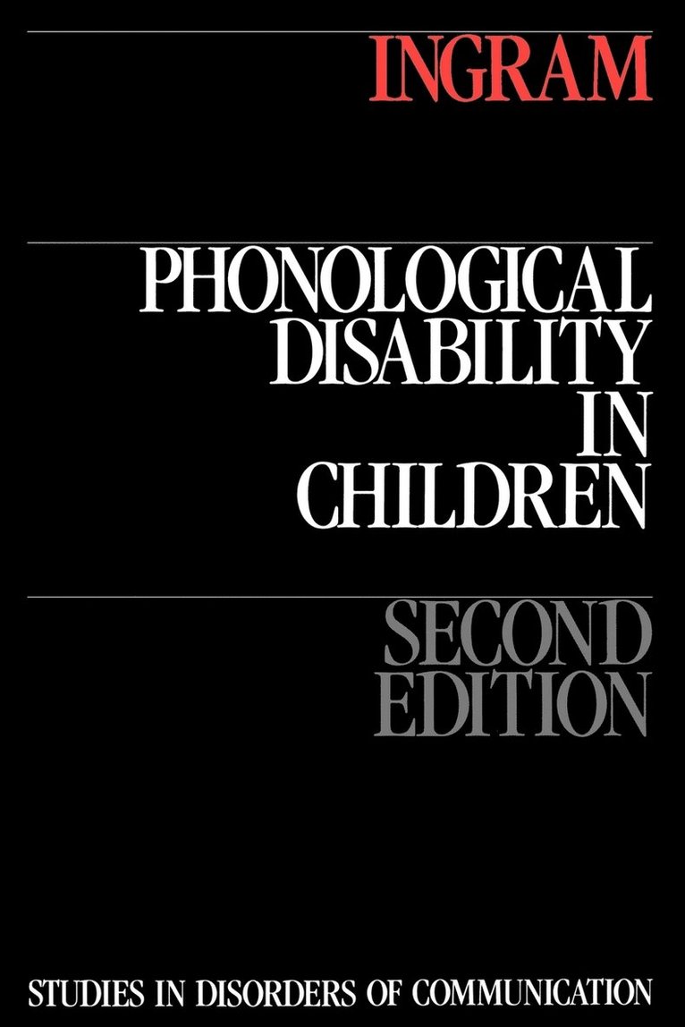 Phonological Disability in Children 1