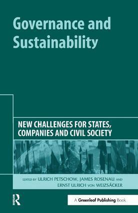 Ulrich Petschow, James Rosenau, Ernst Ulrich von Weizsäcker - Governance and Sustainability, Inbunden