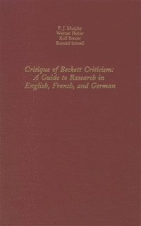bokomslag Critique of Beckett Criticism