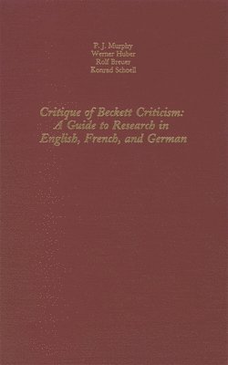 bokomslag Critique of Beckett Criticism