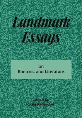 Landmark Essays on Rhetoric and Literature 1
